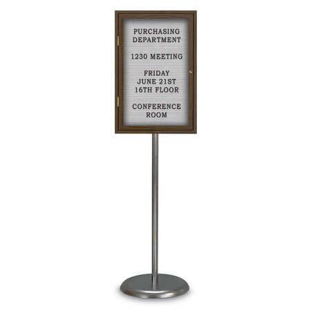 United Visual Products Corkboard, Triple Door, Radius Frame, 72x48", Bronze/Buff UV70055-BRONZE-BUFF